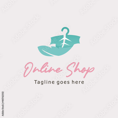 hanger online shop logo vector design