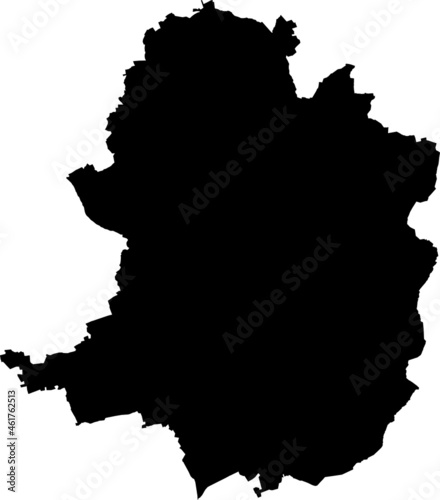 Simple vector black administrative map of the German regional capital city of Bielefeld  Germany