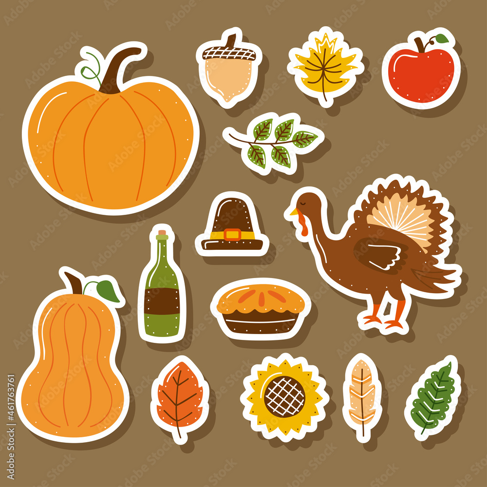 fourteen thanksgiving celebration icons