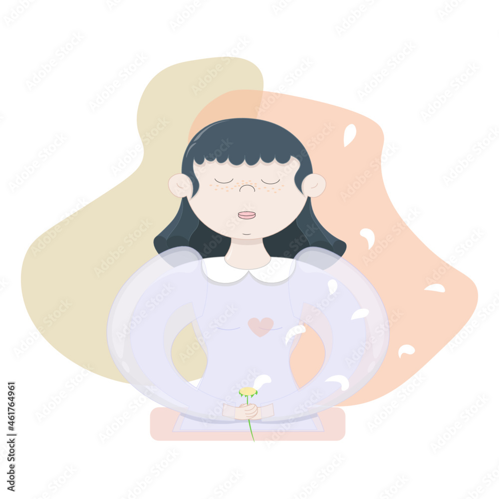 Girl with chamomile Girl with chamomile