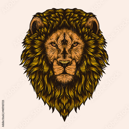lion head artwork illustraiton