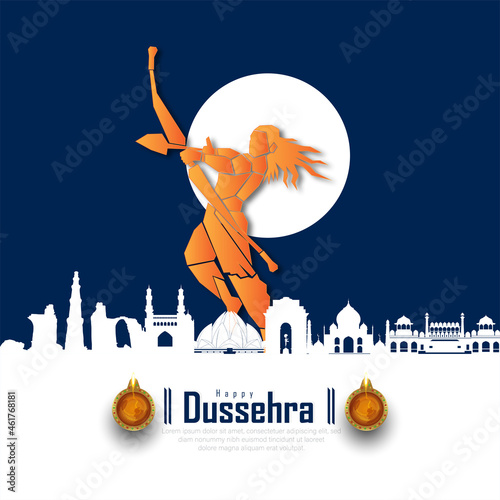DUSSEHRA- ABSTRACT ILLUSTRATION OF DUSSEHRA. VECTOR