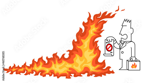 Lawyer Cartoon, Firefighter