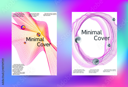 Minimum coverage of a vector. Cover design. Set of modern abstract musical backgrounds. Sound flyer for creating a fashionable cover, banner, poster, booklet...