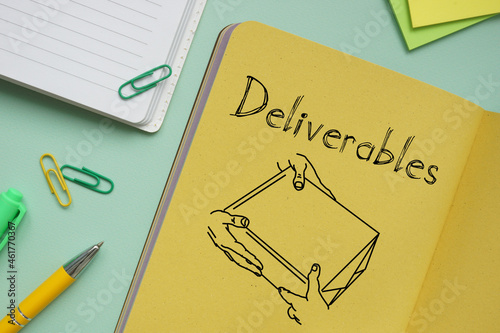 Deliverables are shown on the conceptual photo using the text photo