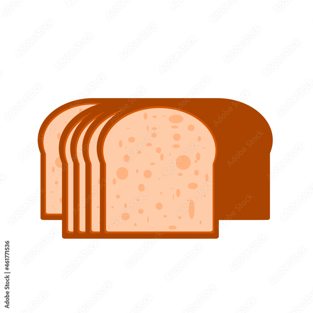 Sliced wheat bread vector. Simple bread clipart design. Sliced wheat bread vector. Simple bread clipart design.