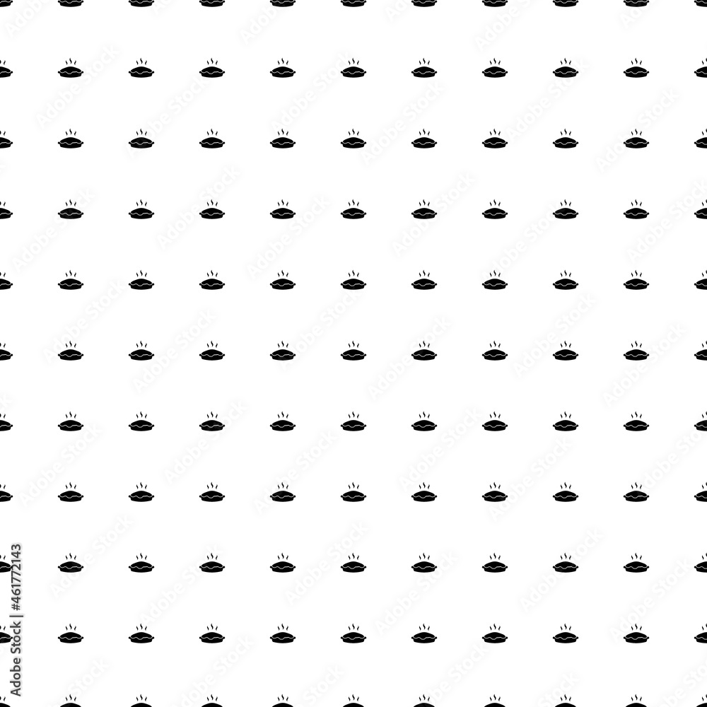 Square seamless background pattern from black hot pie symbols. The pattern is evenly filled. Vector illustration on white background Square seamless background pattern from black hot pie symbols. The pattern is evenly filled. Vector illustration on white background
