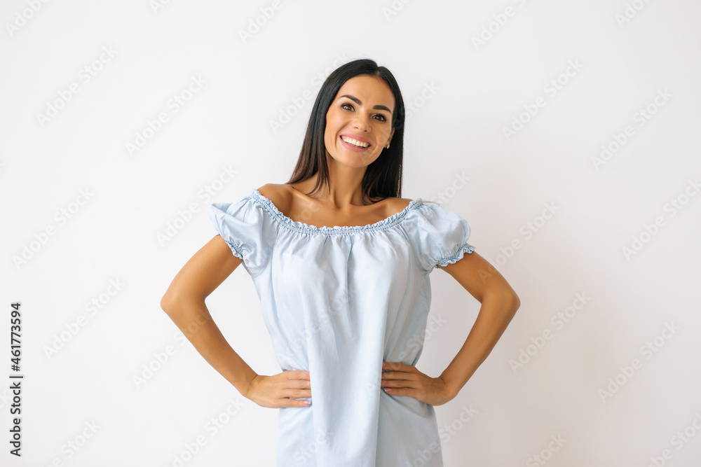 Young casual woman isolated over white background. Young casual woman isolated over white background.