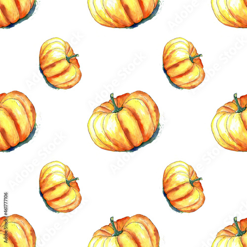 Orange autumn bright pumpkin pattern