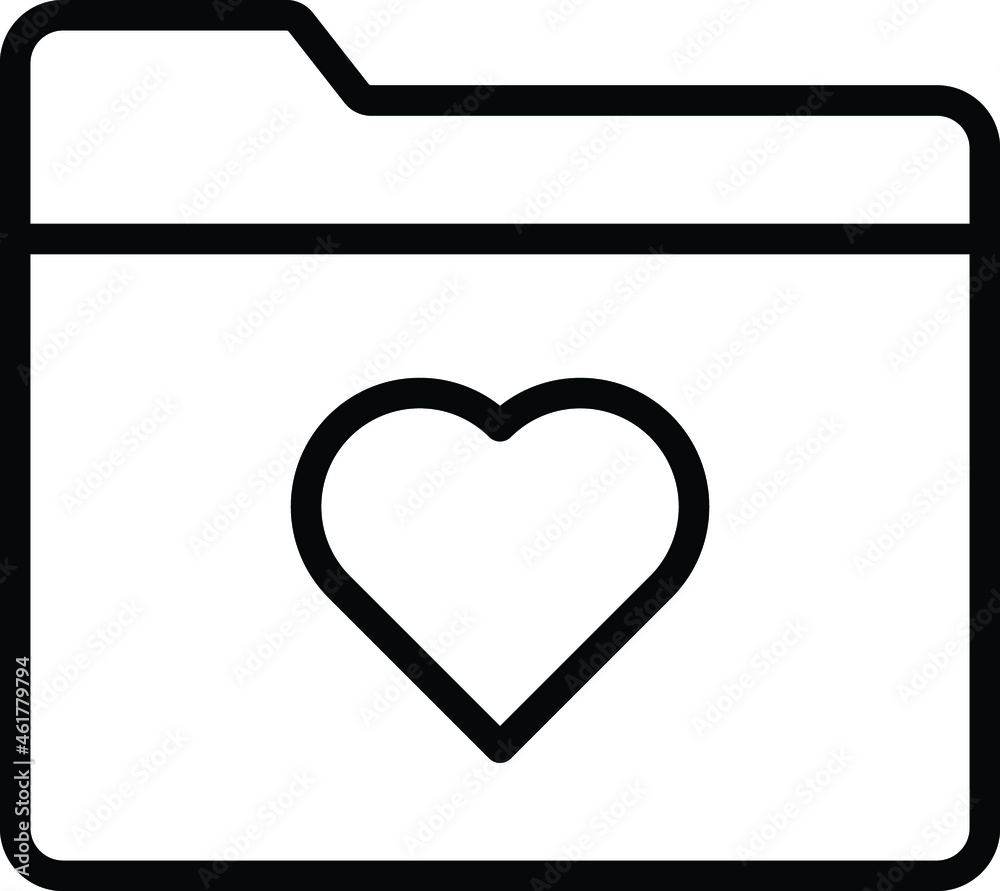 Folder favorite Isolated Vector icon which can easily modify or edit

