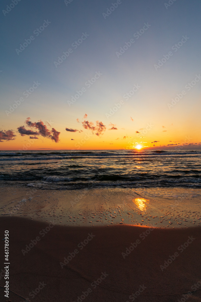 sunset on the beach