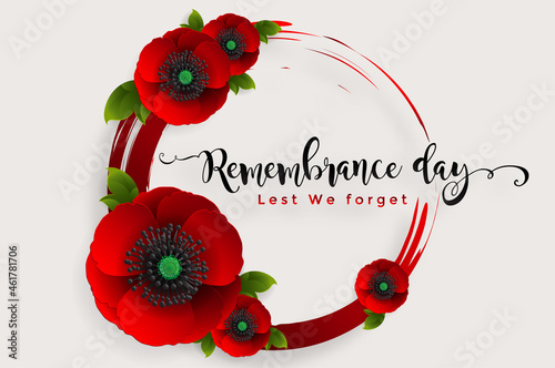 Картината върху платно Remembrance day lest we forget