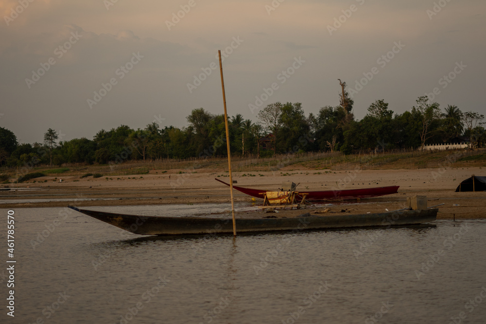 Obraz premium Sunset View Mekong River 