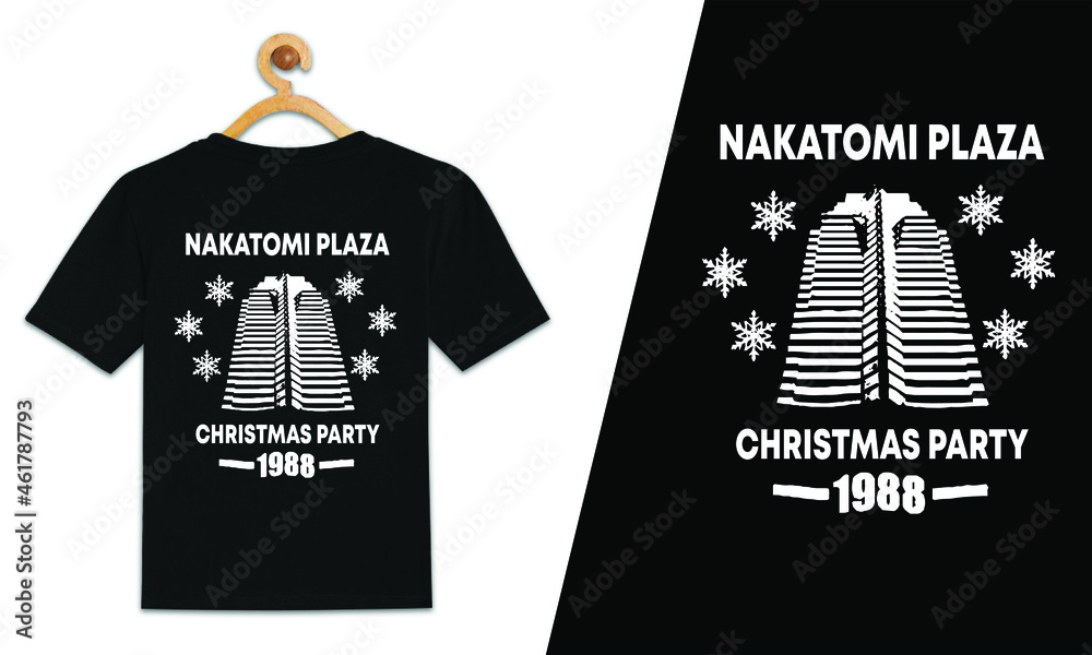Nakatomi Plaza Christmas Party 1988 Christmas T-Shirt Design Stock Vector |  Adobe Stock