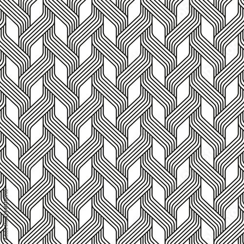 Seamless Art Deco weave pattern background