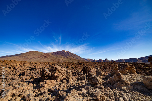 volcanic landscape in island