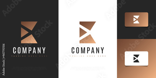Abstract and Elegant Letter E Logo Design Template in Golden Gradient. Graphic Alphabet Symbol for Corporate Business Identity
