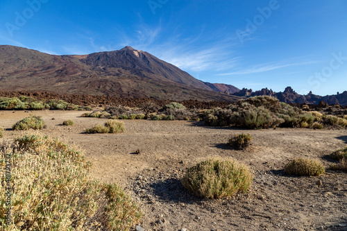 Pico del Teide Tenerife landscape with sky