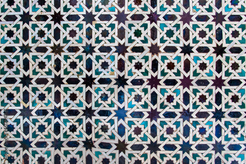 Plakat w ramie Moorish ceramics with geometric pattern