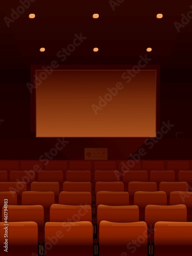 Vector image of cinema seats. Armchairs in the cinema. Retro cinema.