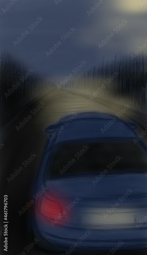 Obraz premium Car on the road