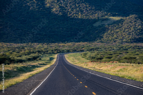 Mount Ololokwe Ol Donyo Sabache Samburu County Northern Kenya sacred table mountain landscapes distinctive flat-topped mountain overlooking the Samburu plains in kenya east africa  photo