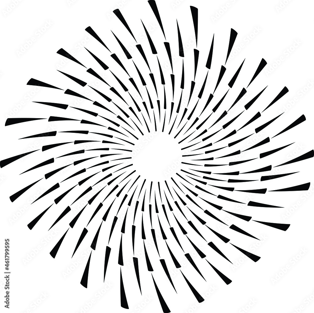 Radial white speed lines in round form. Vector illustration. Fireworks. Star rays. Explosion. Design element for prints, web, template, logo, tattoo and pattern. Trendy design element Radial white speed lines in round form. Vector illustration. Fireworks. Star rays. Explosion. Design element for prints, web, template, logo, tattoo and pattern. Trendy design element