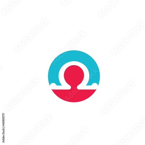 omega or ohm sign icon vector illustration concept design