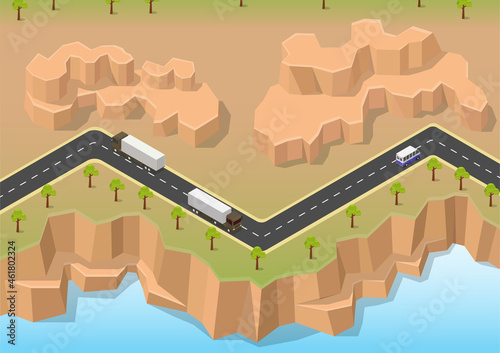 Isometric road