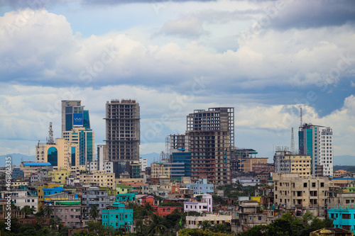 Skyline of Chittagong with cloudy sky © mamorshedalam