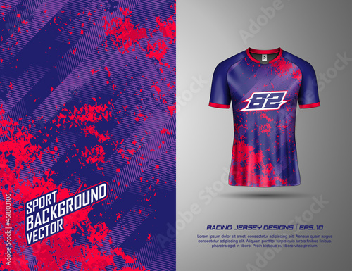 T shirt with texture grunge sports abstract background for extreme jersey team, racing, cycling, football, gaming, backdrop wallpaper