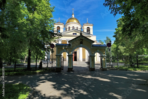 Cathedral of the Petrozavodsk and Karelian dioceses in honor of St. Alexander Nevsky, an architectural monument of the 19th century. Built in 1832, project by Alexander Postnikov. Russian Federation. photo