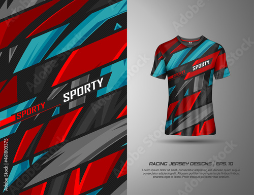 T shirt with texture grunge sports abstract background for extreme jersey team, racing, cycling, football, gaming, backdrop wallpaper