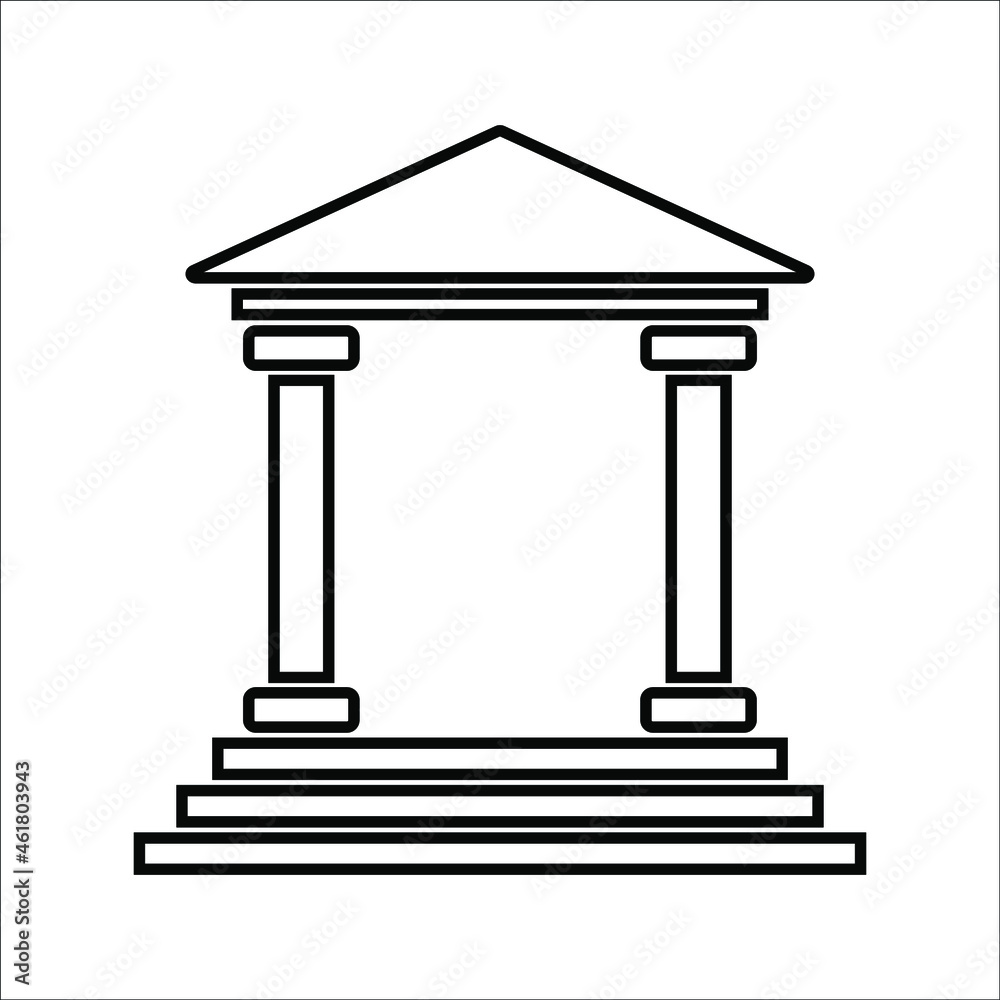 Bank vector Icon. Business centre vector illustration on white background. color editable eps 10