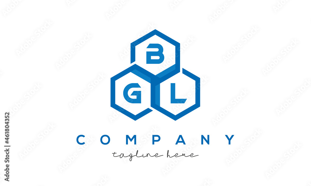 BGL three letters creative polygon hexagon logo BGL three letters creative polygon hexagon logo