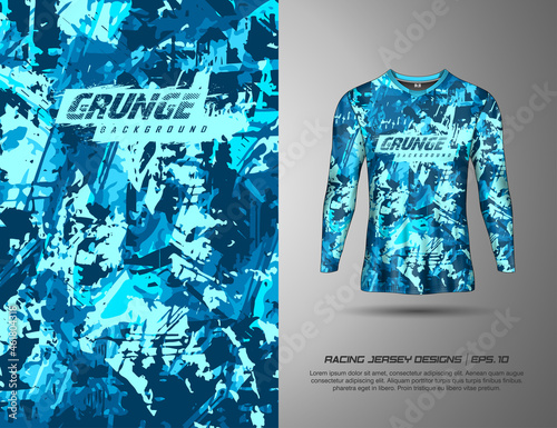 T shirt with texture grunge sports abstract background for extreme jersey team, racing, cycling, football, gaming, backdrop wallpaper