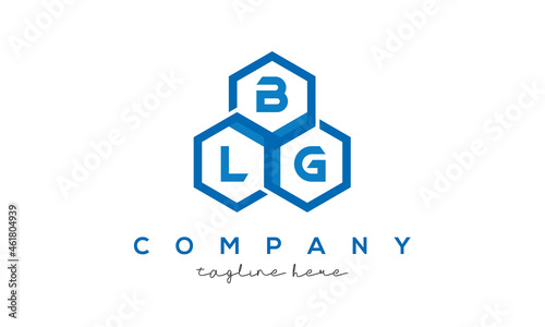 BLG three letters creative polygon hexagon logo