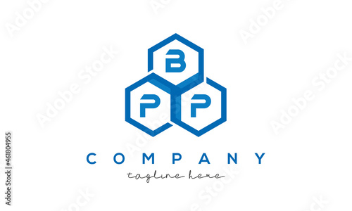 BPP three letters creative polygon hexagon logo