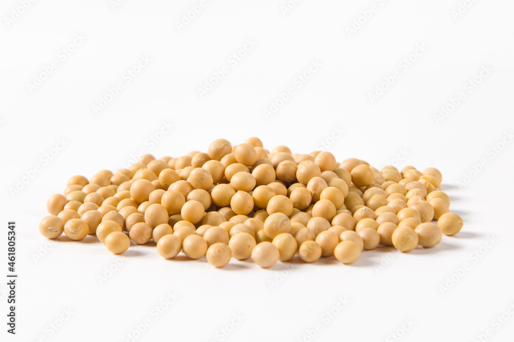 Soybean seeds isolated on white background Soybean seeds isolated on white background