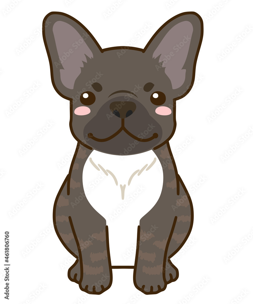 Obraz premium フレンチブルドッグ(ブリンドル)