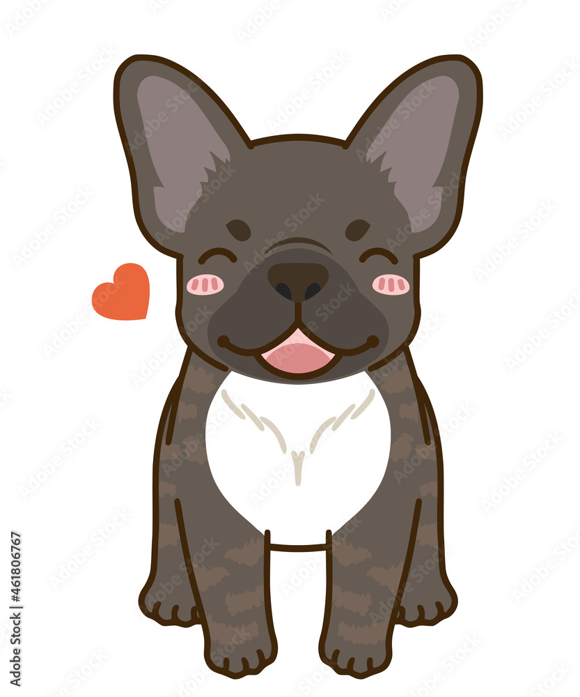 Obraz premium なつくフレンチブルドッグ（ブリンドル）