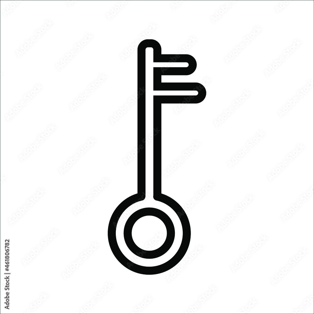 Isolated key vector icon on white background. vector illustration. eps 10 Isolated key vector icon on white background. vector illustration. eps 10