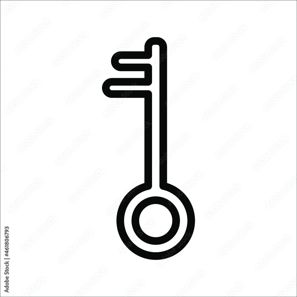Isolated key vector icon on white background. vector illustration. eps 10 Isolated key vector icon on white background. vector illustration. eps 10