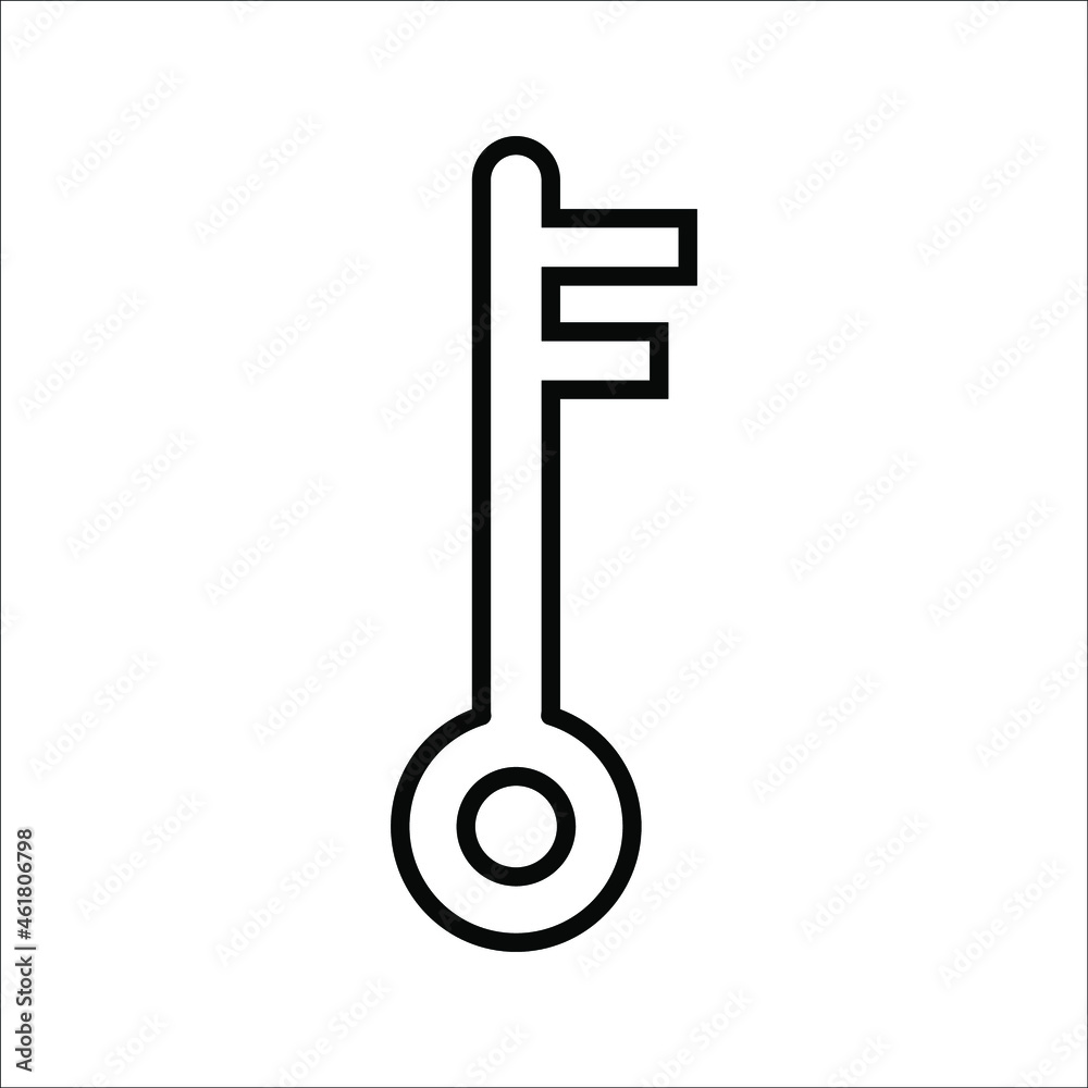 Isolated key vector icon on white background. vector illustration. eps 10 Isolated key vector icon on white background. vector illustration. eps 10