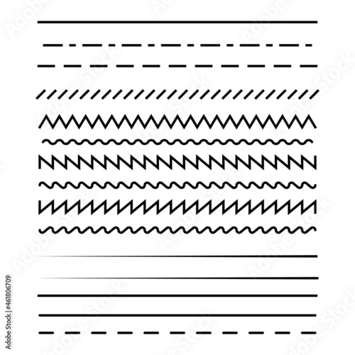 Different lines sets. Angle...