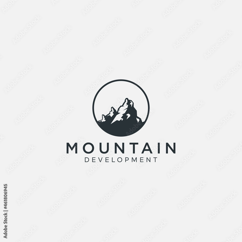 landscape logo mountain view hill