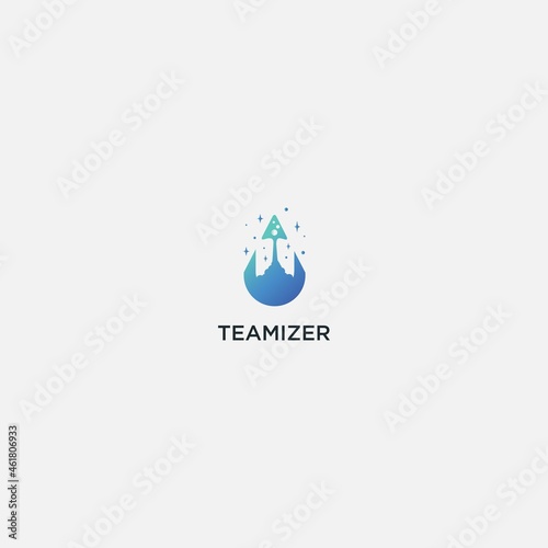 take of rocket logo and space technology