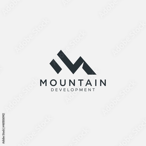 landscape logo mountain and letter M logo Free Download landscape logo mountain and letter M logo - GFXLoad