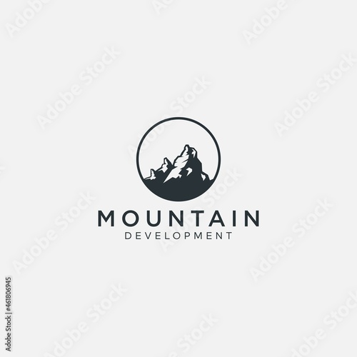landscape logo mountain view hill