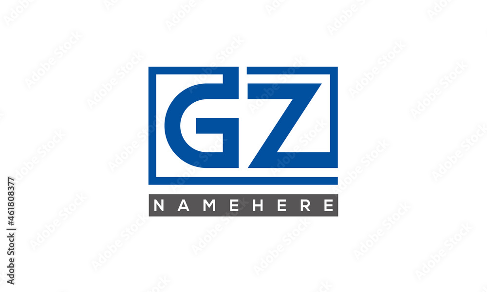 GZ creative three letters logo GZ creative three letters logo